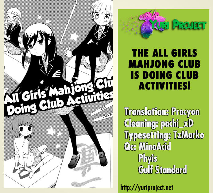 The All Girls' Mahjong Club Is Doing Club Activities! 1